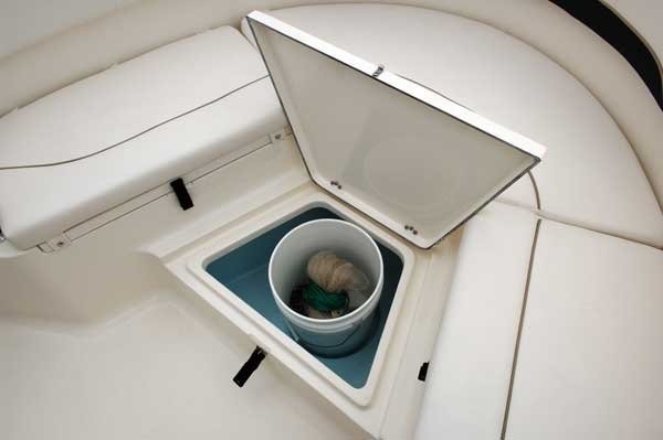 Glass fibers either loose or woven, reinforced with resin and used in the construction of many boats.