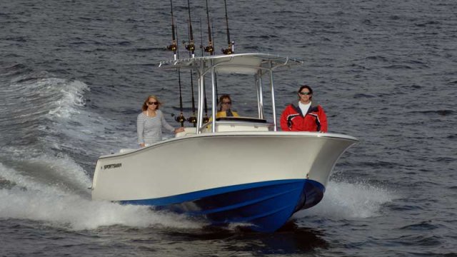 Center console is an open hull boat where the console of the boat is in the center. The boat deck surrounds the console so that a person can walk all around the boat from stern to bow with ease. Most center consoles are powered by outboard motors.